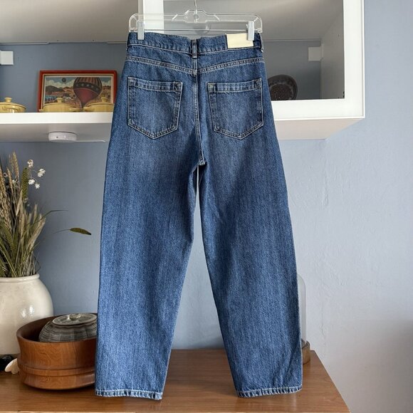 Whistles Barrel Leg Jeans High Waisted Size 26 - Picture 3 of 10